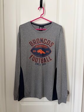 Denver Broncos Gray Long Sleeve Tee